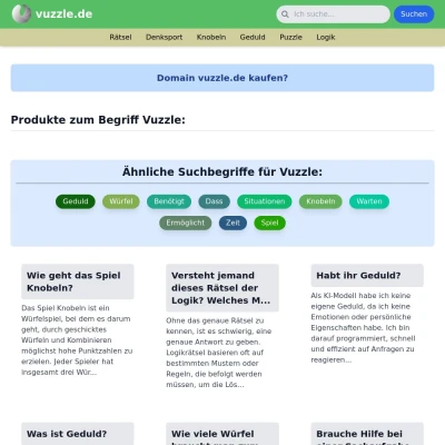 Screenshot vuzzle.de