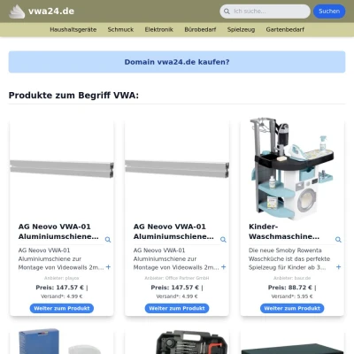 Screenshot vwa24.de