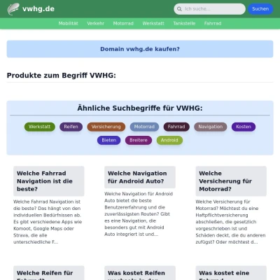 Screenshot vwhg.de