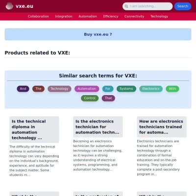 Screenshot vxe.eu