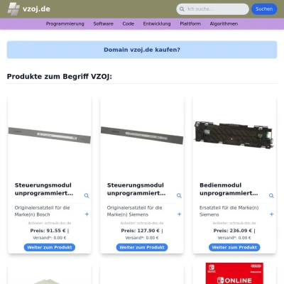 Screenshot vzoj.de