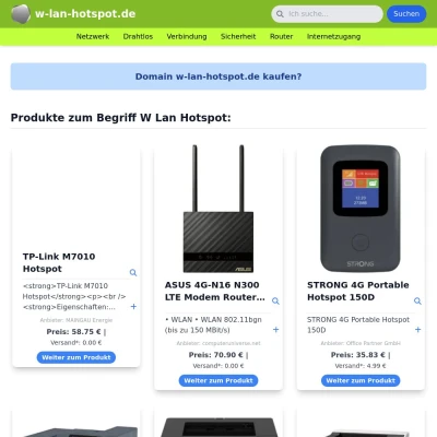 Screenshot w-lan-hotspot.de