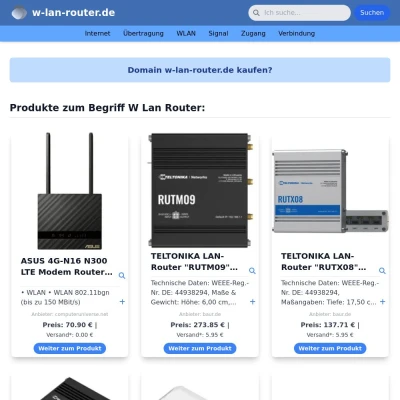 Screenshot w-lan-router.de