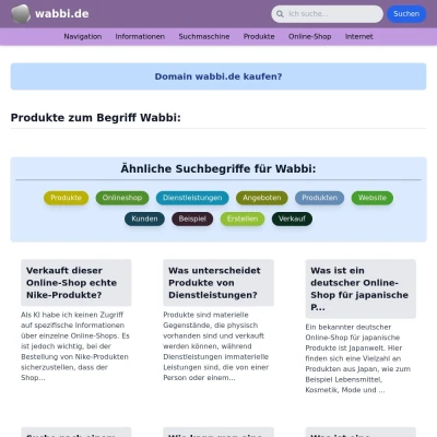 Screenshot wabbi.de