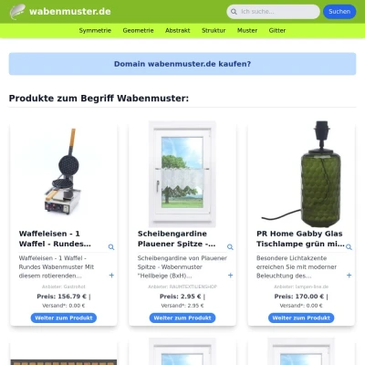 Screenshot wabenmuster.de