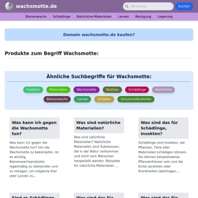 Screenshot wachsmotte.de