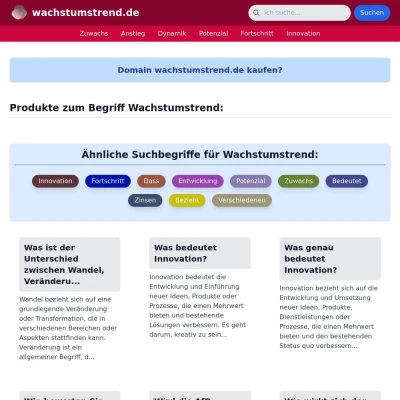 Screenshot wachstumstrend.de