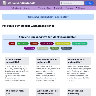 Screenshot wackelkandidaten.de