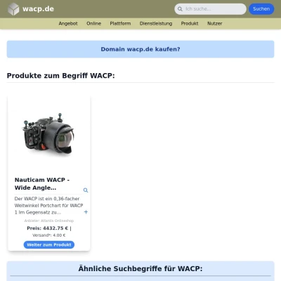 Screenshot wacp.de