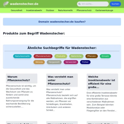 Screenshot wadenstecher.de