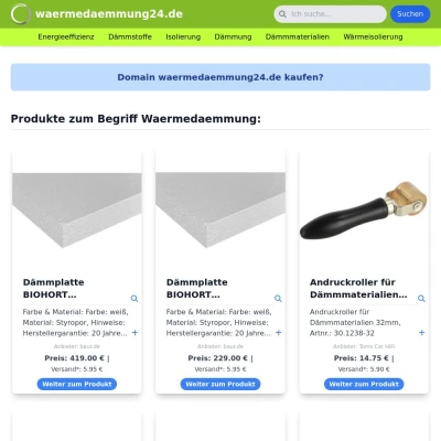 Screenshot waermedaemmung24.de