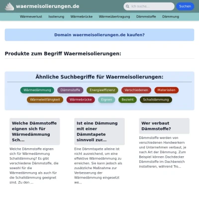 Screenshot waermeisolierungen.de