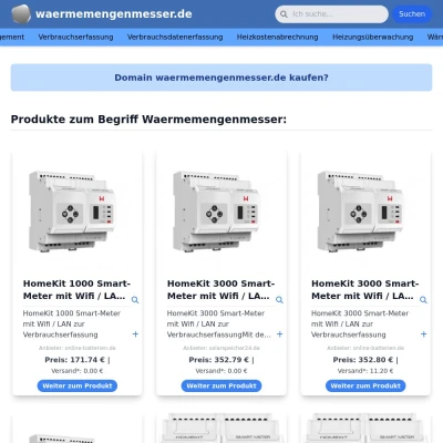 Screenshot waermemengenmesser.de