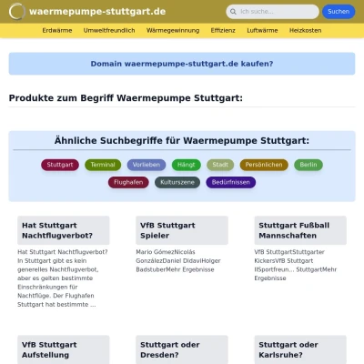 Screenshot waermepumpe-stuttgart.de