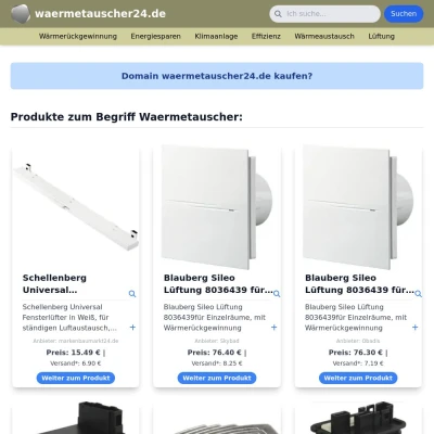 Screenshot waermetauscher24.de