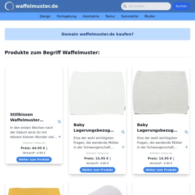 Screenshot waffelmuster.de