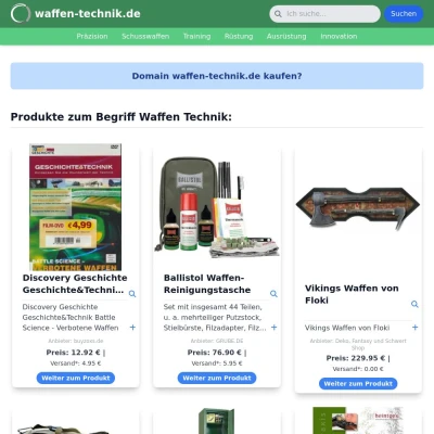 Screenshot waffen-technik.de