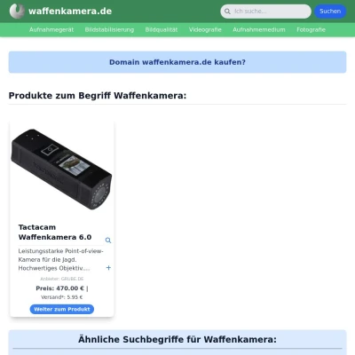 Screenshot waffenkamera.de