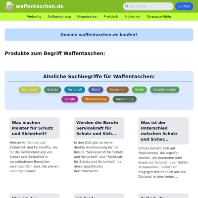 Screenshot waffentaschen.de