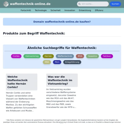 Screenshot waffentechnik-online.de