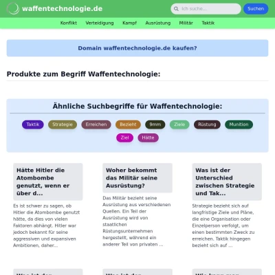 Screenshot waffentechnologie.de