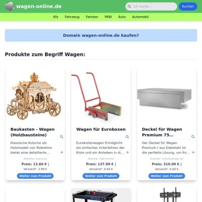 Screenshot wagen-online.de