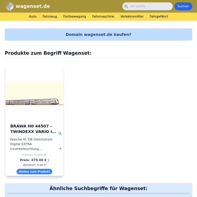 Screenshot wagenset.de