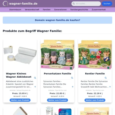 Screenshot wagner-familie.de