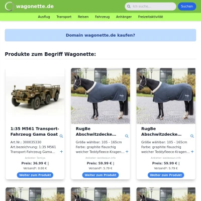 Screenshot wagonette.de