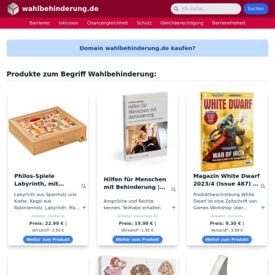 Screenshot wahlbehinderung.de