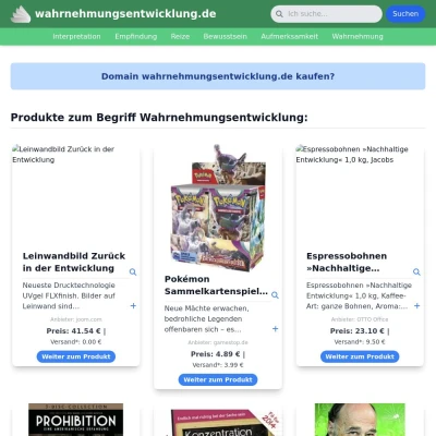 Screenshot wahrnehmungsentwicklung.de