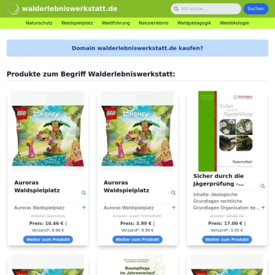 Screenshot walderlebniswerkstatt.de