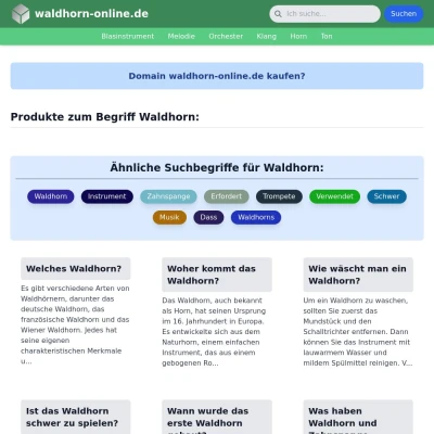 Screenshot waldhorn-online.de