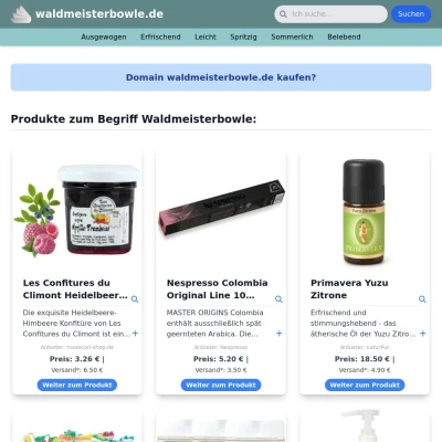 Screenshot waldmeisterbowle.de