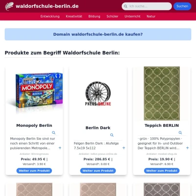 Screenshot waldorfschule-berlin.de