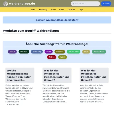 Screenshot waldrandlage.de