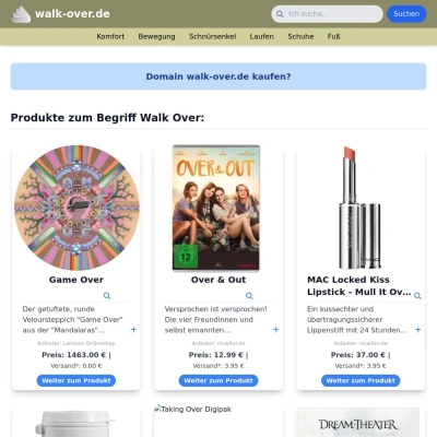 Screenshot walk-over.de