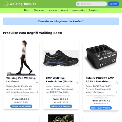 Screenshot walking-bass.de