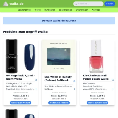 Screenshot walks.de