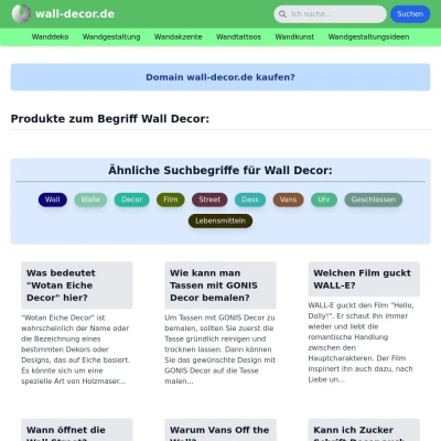 Screenshot wall-decor.de