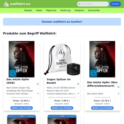 Screenshot wallfahrt.eu
