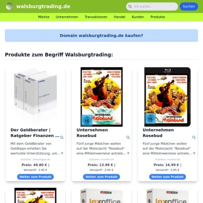 Screenshot walsburgtrading.de