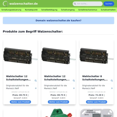 Screenshot walzenschalter.de