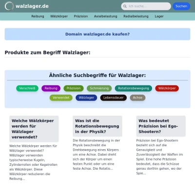 Screenshot walzlager.de