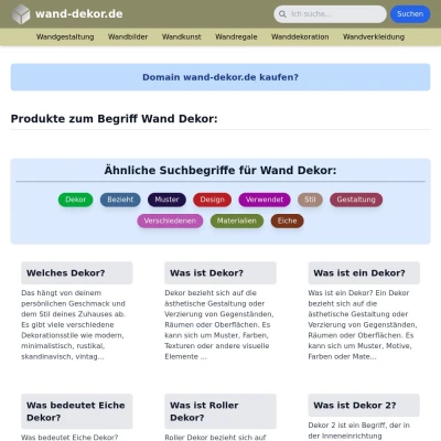 Screenshot wand-dekor.de