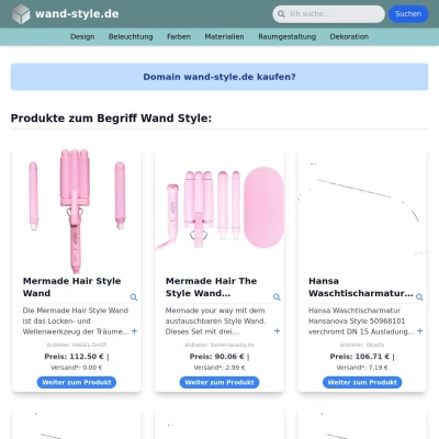 Screenshot wand-style.de