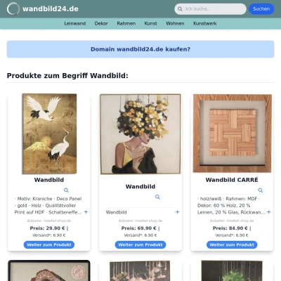 Screenshot wandbild24.de