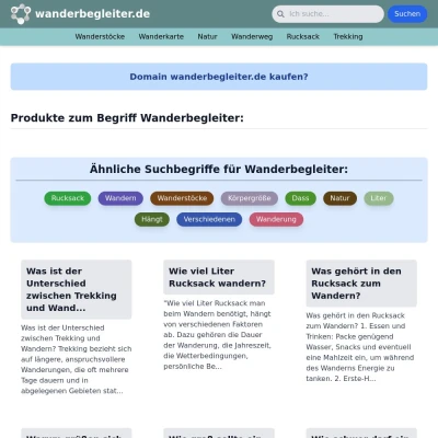 Screenshot wanderbegleiter.de