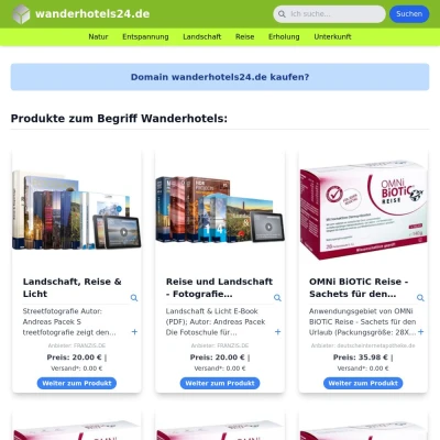 Screenshot wanderhotels24.de