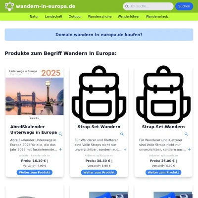 Screenshot wandern-in-europa.de